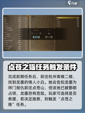 侠客风云传前传点苍之殇怎么触发介绍截图3