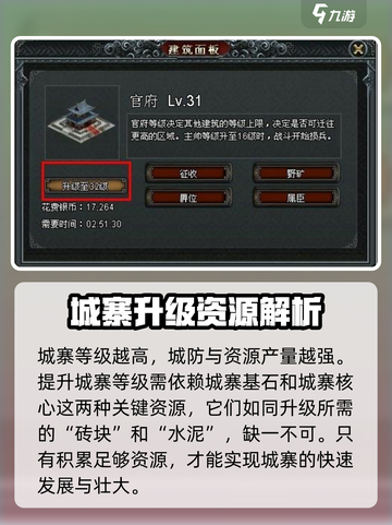 九伐中原🔥城寨升级攻略💎轻松提升战力！截图2