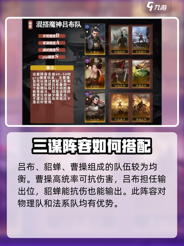 三国谋定天下阵容搭配哪个好介绍截图3