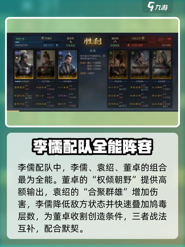 三国谋定天下🔥李儒配队强度详解来啦！截图4