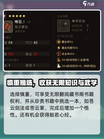 大江湖之苍龙与白鸟夜探苍云庄如何选择介绍截图3