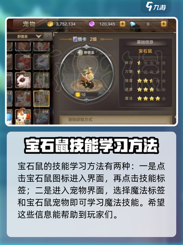 魔力宝贝复兴💎宝石鼠技能全面解析🔥截图2