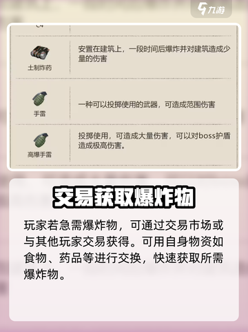 逆境重生爆炸物的获取方法介绍截图4