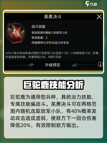 野兽领主新世界🔥巨驼鹿技能强度解析来啦！截图2
