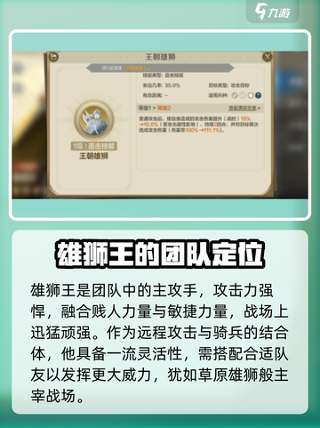 世界启元雄狮王🔥超强攻略助你称霸游戏❗截图2