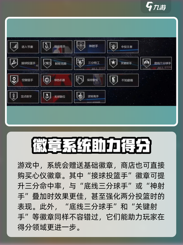 美职篮全明星徽章系统怎么玩介绍截图2