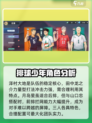 排球少年手游🔥角色强度排行与全角色介绍来啦！截图4