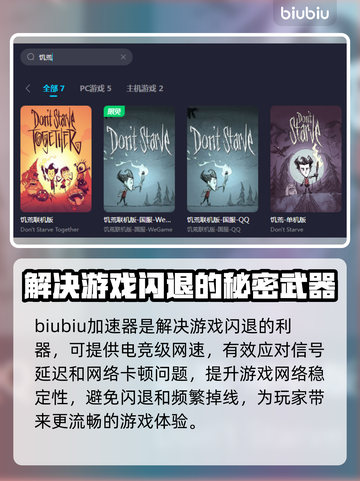 饥荒闪退？这款加速器让你畅玩🎉截图2