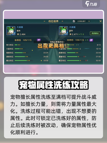 魔力宝贝复兴版🔥宠物洗练攻略，快速提升战力！截图3