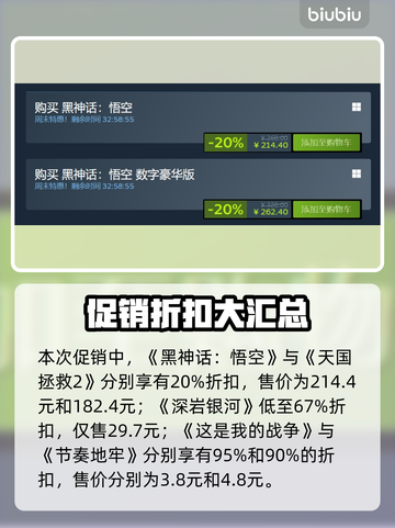 2025Steam夏促🔥爆款游戏五折起💥截图3