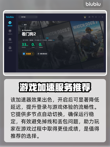 看门狗2🔥用什么加速器？玩家必备分享！截图4
