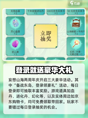 妄想山海二周年有哪些福利介绍截图2