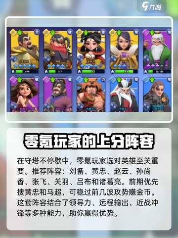 守塔不能停！0氪21人口神级阵容🔥快来看看如何搭配！截图2