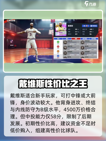 美职篮巅峰对决中锋推荐介绍截图4