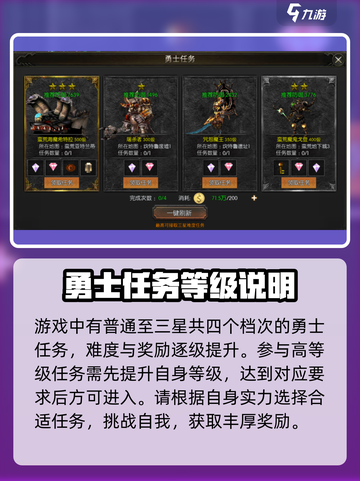 永恒联盟勇士任务玩法介绍截图3
