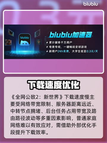 🎮全网公敌2新世界下载慢？速看解决妙招！截图2