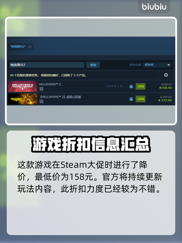 绝地潜兵2史低价格🔥地狱潜兵2超值入手攻略🎉截图2