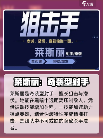 决胜巅峰莱斯丽介绍介绍截图2
