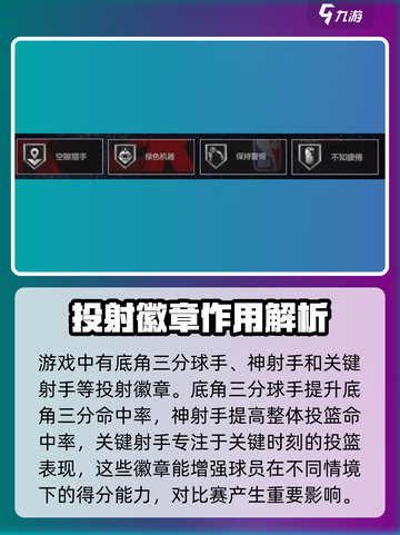 美职篮全明星投射徽章怎么选介绍截图4