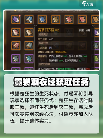 【大侠立志传】霓裳羽衣经心法获取攻略💎截图3