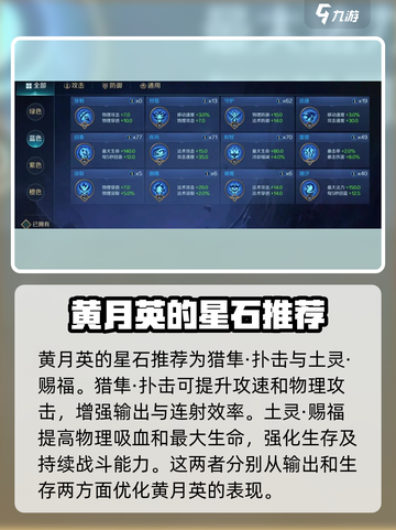 曙光英雄黄月英星石怎么选介绍截图3