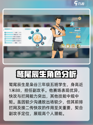 排球少年手游🔥鹫尾辰生技能全面解析✨截图2