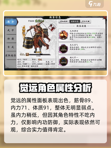 新射雕群侠传觉远强度如何介绍截图2