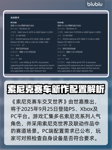 🔥索尼克赛车交叉世界配置全解析🎮截图2