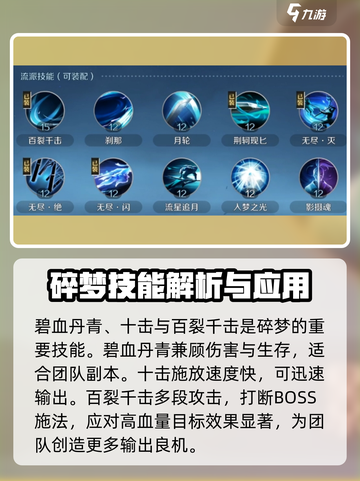逆水寒碎梦pve技能搭配介绍截图2
