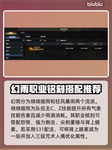 命运方舟⚡幻雨刻印最强搭配🔥属性详解！截图3