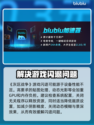 灰区战争闪退？❌掌握这些解决办法，轻松搞定！💥截图2