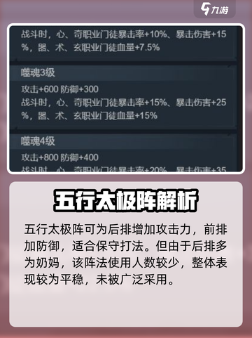 真武江湖阵法选择攻略介绍截图3