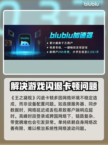 王之凝视🔥闪退卡顿？用这个加速器轻松解决！截图2