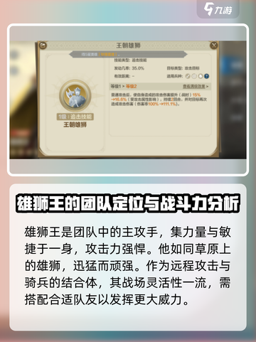 世界启元雄狮王怎么样介绍截图2