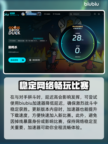 鹅鸭杀🔥加速器推荐，玩鹅鸭杀必看！截图4