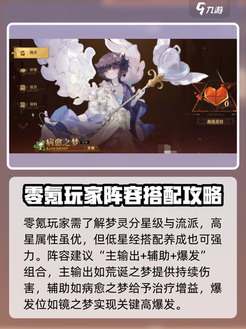无尽梦回零氪阵容搭配介绍截图2