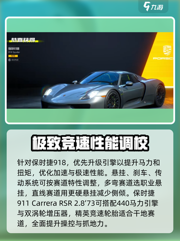 《极品飞车》保时捷918🔥性能炸裂，极速体验不容错过！截图4