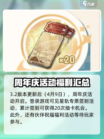 崩坏星穹铁道3.2周年庆福利一览介绍截图2