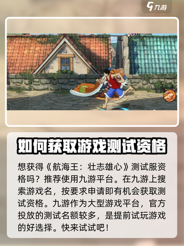 航海王壮志雄心🔥测试服资格获取秘籍🎉截图2