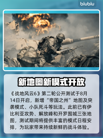 🔥战地风云6二测开启！爽玩周末嗨翻全场💥截图2