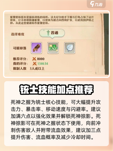 森之国度铳士技能加点攻略介绍截图3