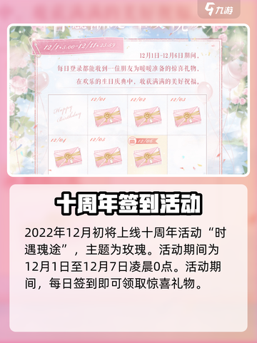奇迹暖暖🎉十周年生日活动时间大曝光！截图2