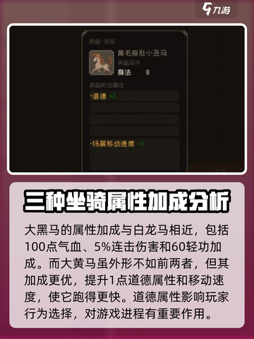 大江湖之苍龙与白鸟马怎么选介绍截图3