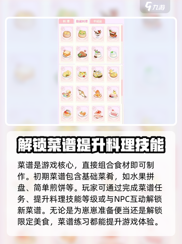 花花与幕间剧练习菜谱怎么操作介绍截图2