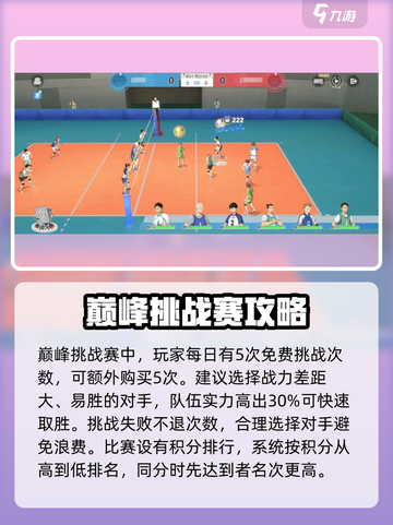 排球少年手游巅峰挑战赛🔥超详细玩法攻略来啦！截图3