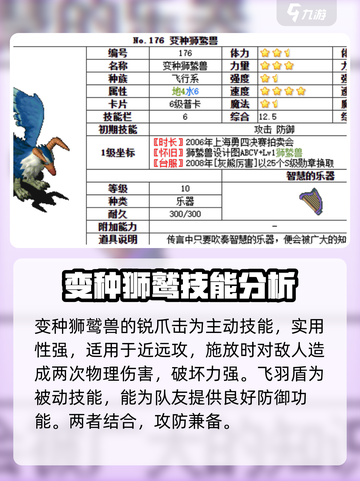 魔力宝贝复兴🔥变种狮鹫兽超强攻略🎉截图3