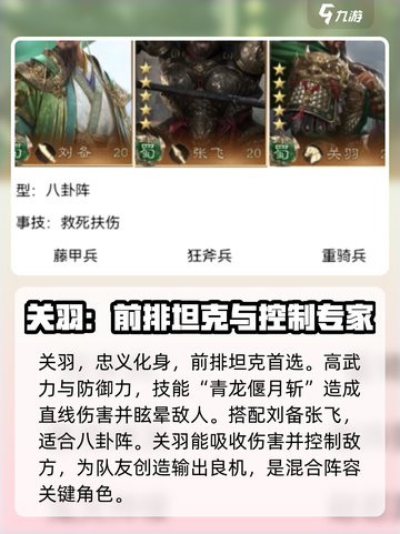 三国群英传鸿鹄霸业t0角色有哪些介绍截图5