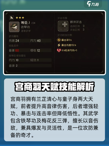 大江湖之苍龙与白鸟🔥宫商羽获取及技能效果全揭秘！截图3