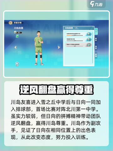 排球少年手游🔥川岛友喜超强搭配攻略⚡截图2