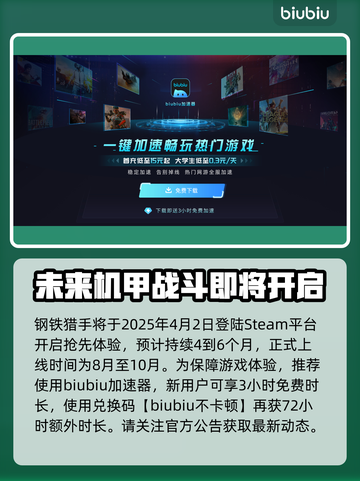 钢铁猎手🔥上线日期曝光！游戏迷必看⚡截图2